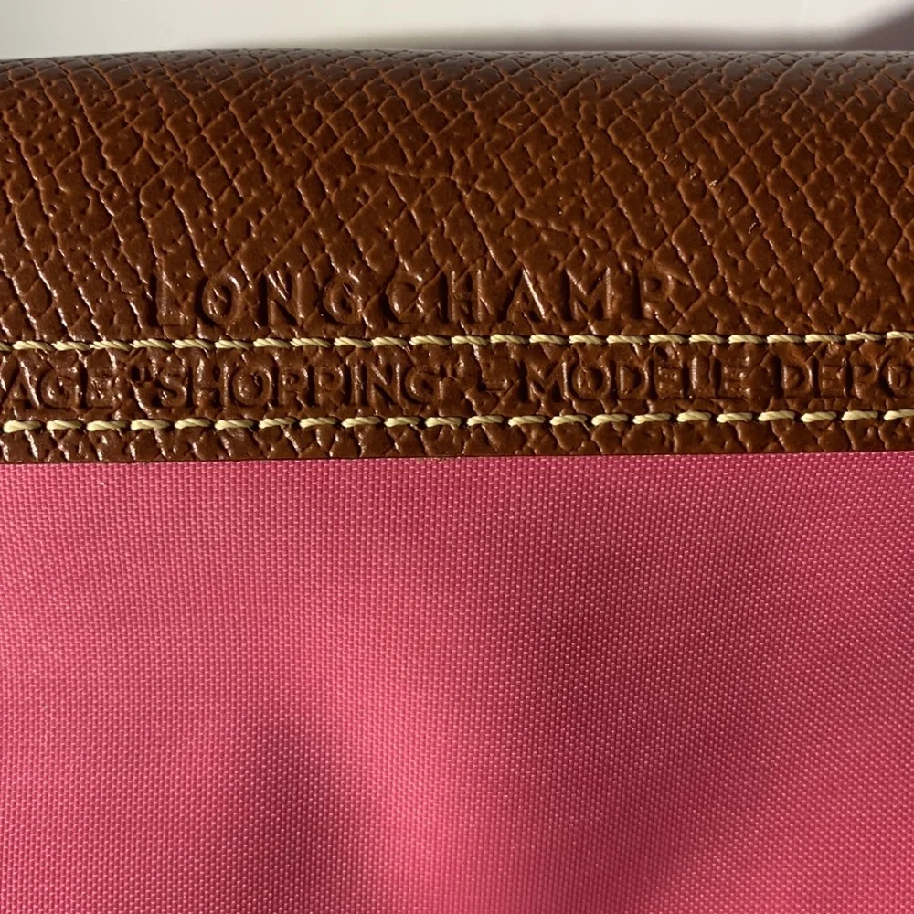 ⚡️Longchamp Pink Medium Le Pilage Tote Bag Business Casual Purse Preppy Satchel - Picture 5 of 12